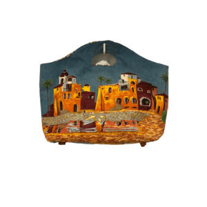 Paul Brent seaside town classy painted handbag